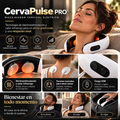 CervaPulse PRO® Masajeador Cervical Eléctrico
